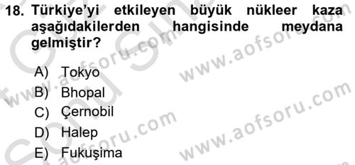 Arama Kurtarma Bilgisi ve Etik Değerler Dersi 2023 - 2024 Yılı (Final) Dönem Sonu Sınav Soruları 18. Soru