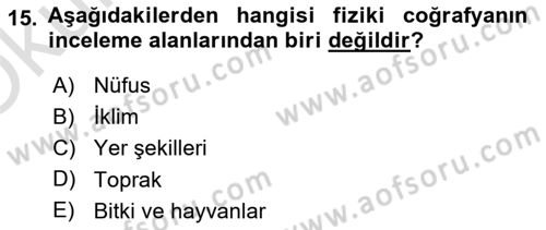 Gastronominin Temelleri Dersi 2022 - 2023 Yılı Yaz Okulu Sınav Soruları 15. Soru