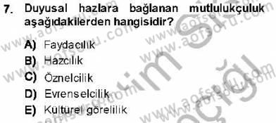 Adalet Meslek Etiği Dersi 2013 - 2014 Yılı (Vize) Ara Sınav Soruları 7. Soru