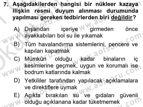 Kbrn Savunma Ve Güvenlik Dersi 2020 - 2021 Yılı Yaz Okulu Sınav Soruları 7. Soru
