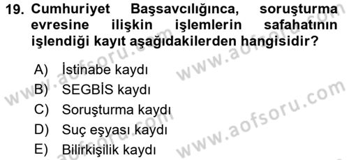 Kalem Mevzuatı Dersi 2016 - 2017 Yılı (Vize) Ara Sınav Soruları 19. Soru