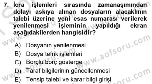 Ulusal Yargı Ağı Projesi 2 Dersi 2015 - 2016 Yılı (Final) Dönem Sonu Sınav Soruları 7. Soru
