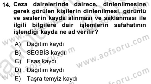 Kalem Mevzuatı Dersi 2018 - 2019 Yılı 3 Ders Sınav Soruları 14. Soru