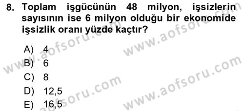 Afet Ekonomisi Ve Sigortacılığı Dersi 2018 - 2019 Yılı Yaz Okulu Sınav Soruları 8. Soru