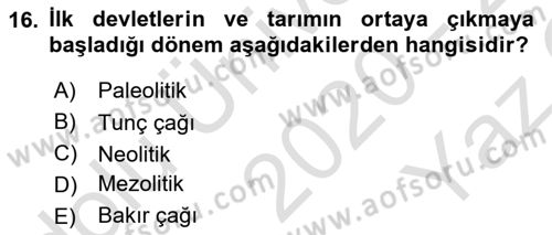 Yemek Sosyolojisi Dersi 2020 - 2021 Yılı Yaz Okulu Sınav Soruları 16. Soru