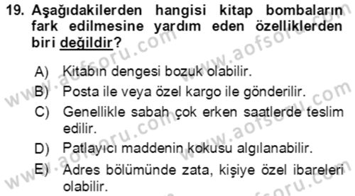 Kbrn Savunma Ve Güvenlik Dersi 2022 - 2023 Yılı (Vize) Ara Sınav Soruları 19. Soru