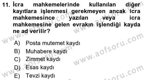 Kalem Mevzuatı Dersi 2016 - 2017 Yılı 3 Ders Sınav Soruları 11. Soru
