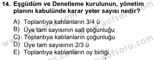 Arkeolojik Alan Yönetimi Dersi 2014 - 2015 Yılı (Vize) Ara Sınav Soruları 14. Soru