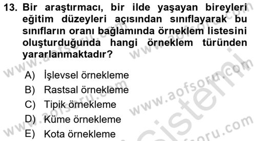 Uluslararası İlişkilerde Araştırma Yöntemleri Dersi 2025 - 2026 Yılı (Vize) Ara Sınav Soruları 13. Soru