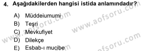 Hukuk Dili Ve Adli Yazışmalar Dersi 2017 - 2018 Yılı (Vize) Ara Sınav Soruları 4. Soru