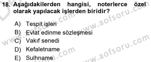 Hukuk Dili Ve Adli Yazışmalar Dersi 2018 - 2019 Yılı 3 Ders Sınav Soruları 18. Soru