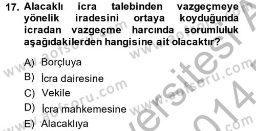 Damga Vergisi Ve Harçlar Bilgisi Dersi 2013 - 2014 Yılı (Final) Dönem Sonu Sınav Soruları 17. Soru