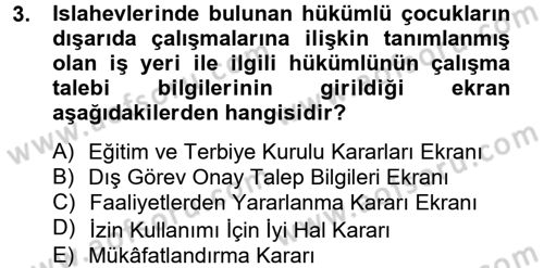 Ulusal Yargı Ağı Projesi 2 Dersi 2013 - 2014 Yılı Tek Ders Sınav Soruları 3. Soru