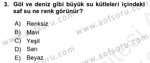 Beslenmenin Temel İlkeleri Dersi 2018 - 2019 Yılı (Vize) Ara Sınav Soruları 3. Soru