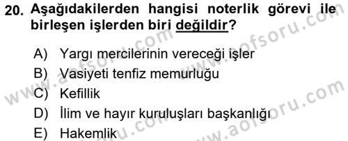 Hukuk Dili Ve Adli Yazışmalar Dersi 2016 - 2017 Yılı (Final) Dönem Sonu Sınav Soruları 20. Soru