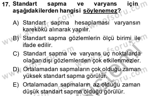 Uluslararası İlişkilerde Araştırma Yöntemleri Dersi 2014 - 2015 Yılı (Final) Dönem Sonu Sınav Soruları 17. Soru