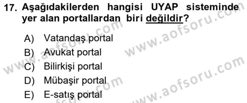 Kalem Mevzuatı Dersi 2018 - 2019 Yılı (Final) Dönem Sonu Sınav Soruları 17. Soru