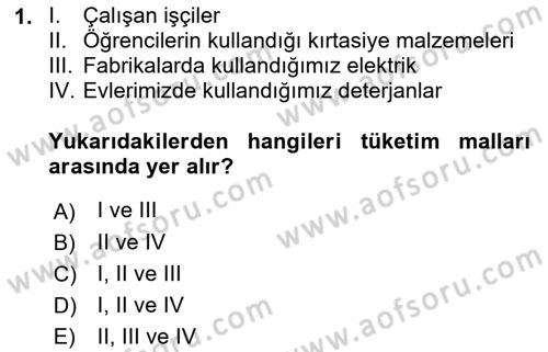 Afet Ekonomisi Ve Sigortacılığı Dersi 2018 - 2019 Yılı Yaz Okulu Sınav Soruları 1. Soru