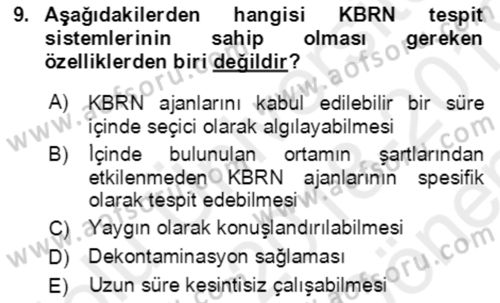 Kbrn Savunma Ve Güvenlik Dersi 2018 - 2019 Yılı (Final) Dönem Sonu Sınav Soruları 9. Soru