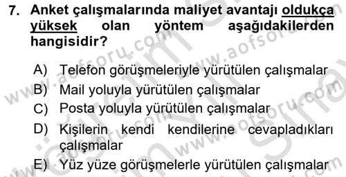 Uluslararası İlişkilerde Araştırma Yöntemleri Dersi 2021 - 2022 Yılı (Final) Dönem Sonu Sınav Soruları 7. Soru