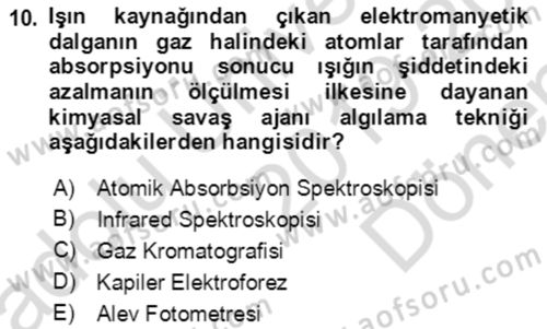 Kbrn Savunma Ve Güvenlik Dersi 2019 - 2020 Yılı (Final) Dönem Sonu Sınav Soruları 10. Soru