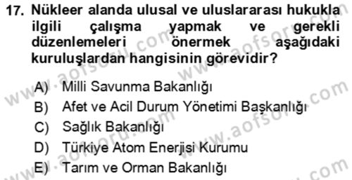 Kbrn Savunma Ve Güvenlik Dersi 2022 - 2023 Yılı (Final) Dönem Sonu Sınav Soruları 17. Soru