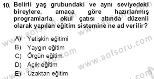 Göç Ve Göçmen Sorunları Dersi 2022 - 2023 Yılı Yaz Okulu Sınav Soruları 10. Soru