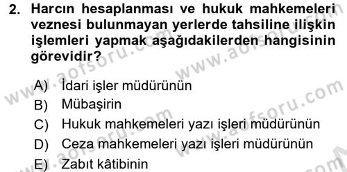 Kalem Mevzuatı Dersi 2016 - 2017 Yılı (Final) Dönem Sonu Sınav Soruları 2. Soru
