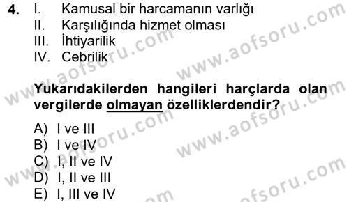 Damga Vergisi Ve Harçlar Bilgisi Dersi 2012 - 2013 Yılı (Final) Dönem Sonu Sınav Soruları 4. Soru