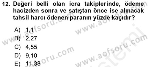 Kalem Mevzuatı Dersi 2017 - 2018 Yılı (Final) Dönem Sonu Sınav Soruları 12. Soru