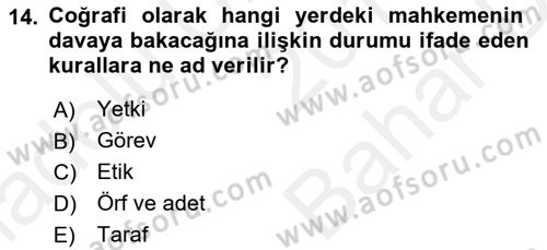Kalem Mevzuatı Dersi 2018 - 2019 Yılı (Vize) Ara Sınav Soruları 14. Soru