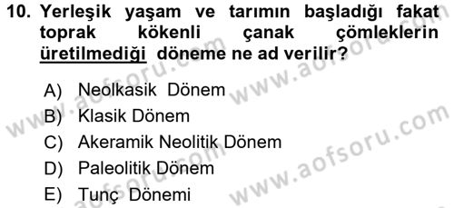 Gastronomi Tarihi Dersi 2016 - 2017 Yılı (Vize) Ara Sınav Soruları 10. Soru