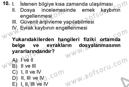 Kalem Mevzuatı Dersi 2014 - 2015 Yılı (Vize) Ara Sınav Soruları 10. Soru