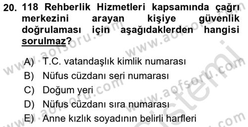 Mesleki Bilgisayar Ve Uyap Dersi 2021 - 2022 Yılı (Vize) Ara Sınav Soruları 20. Soru