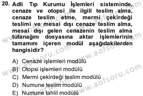 Ulusal Yargı Ağı Projesi 2 Dersi 2013 - 2014 Yılı (Final) Dönem Sonu Sınav Soruları 20. Soru