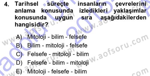 Sosyal Bilimlerde Araştırma Yöntemleri Dersi 2015 - 2016 Yılı (Vize) Ara Sınav Soruları 4. Soru