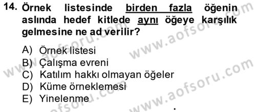 Uluslararası İlişkilerde Araştırma Yöntemleri Dersi 2014 - 2015 Yılı (Vize) Ara Sınav Soruları 14. Soru