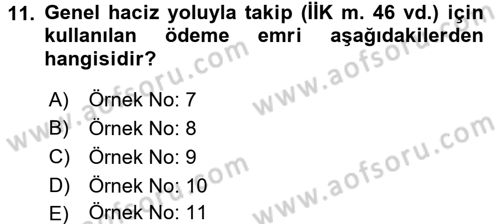 Hukuk Dili Ve Adli Yazışmalar Dersi 2016 - 2017 Yılı (Final) Dönem Sonu Sınav Soruları 11. Soru