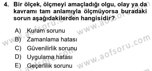 Uluslararası İlişkilerde Araştırma Yöntemleri Dersi 2024 - 2025 Yılı (Vize) Ara Sınav Soruları 4. Soru