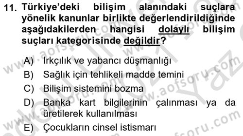 Acil Durum ve Afetlerde Ulaştırma Yönetimi ve Uygulamaları Dersi 2021 - 2022 Yılı Yaz Okulu Sınav Soruları 11. Soru
