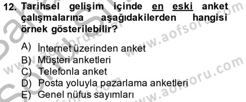 Uluslararası İlişkilerde Araştırma Yöntemleri Dersi 2014 - 2015 Yılı (Final) Dönem Sonu Sınav Soruları 12. Soru