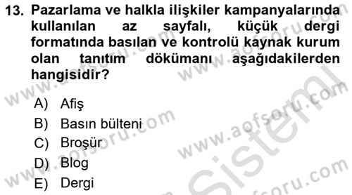 Acil Durum ve Afet Farkındalık Eğitimi Dersi 2022 - 2023 Yılı (Vize) Ara Sınav Soruları 13. Soru