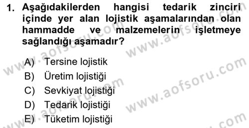 Acil Durum ve Afetlerde Ulaştırma Yönetimi ve Uygulamaları Dersi 2021 - 2022 Yılı Yaz Okulu Sınav Soruları 1. Soru