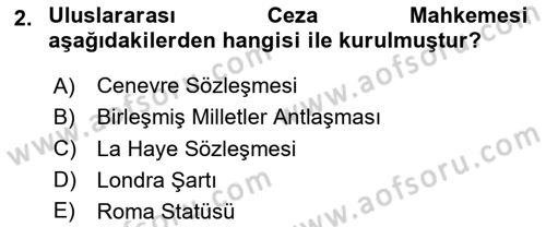 İnsan Hakları Ve Kamu Özgürlükleri Dersi 2023 - 2024 Yılı (Final) Dönem Sonu Sınav Soruları 2. Soru