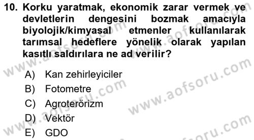 Kbrn Savunma Ve Güvenlik Dersi 2024 - 2025 Yılı (Final) Dönem Sonu Sınav Soruları 10. Soru