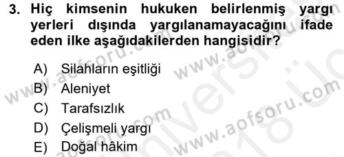 Adalet Meslek Etiği Dersi 2017 - 2018 Yılı 3 Ders Sınav Soruları 3. Soru