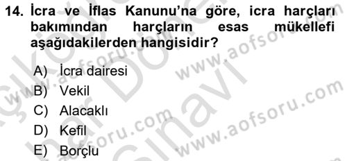 Damga Vergisi Ve Harçlar Bilgisi Dersi 2016 - 2017 Yılı (Final) Dönem Sonu Sınav Soruları 14. Soru