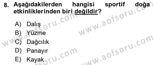 Arama Kurtarma Bilgisi ve Etik Değerler Dersi 2020 - 2021 Yılı Yaz Okulu Sınav Soruları 8. Soru