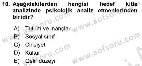 Acil Durum ve Afet Farkındalık Eğitimi Dersi 2021 - 2022 Yılı (Vize) Ara Sınav Soruları 10. Soru