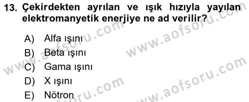 Arama Kurtarma Bilgisi ve Etik Değerler Dersi 2021 - 2022 Yılı (Final) Dönem Sonu Sınav Soruları 13. Soru